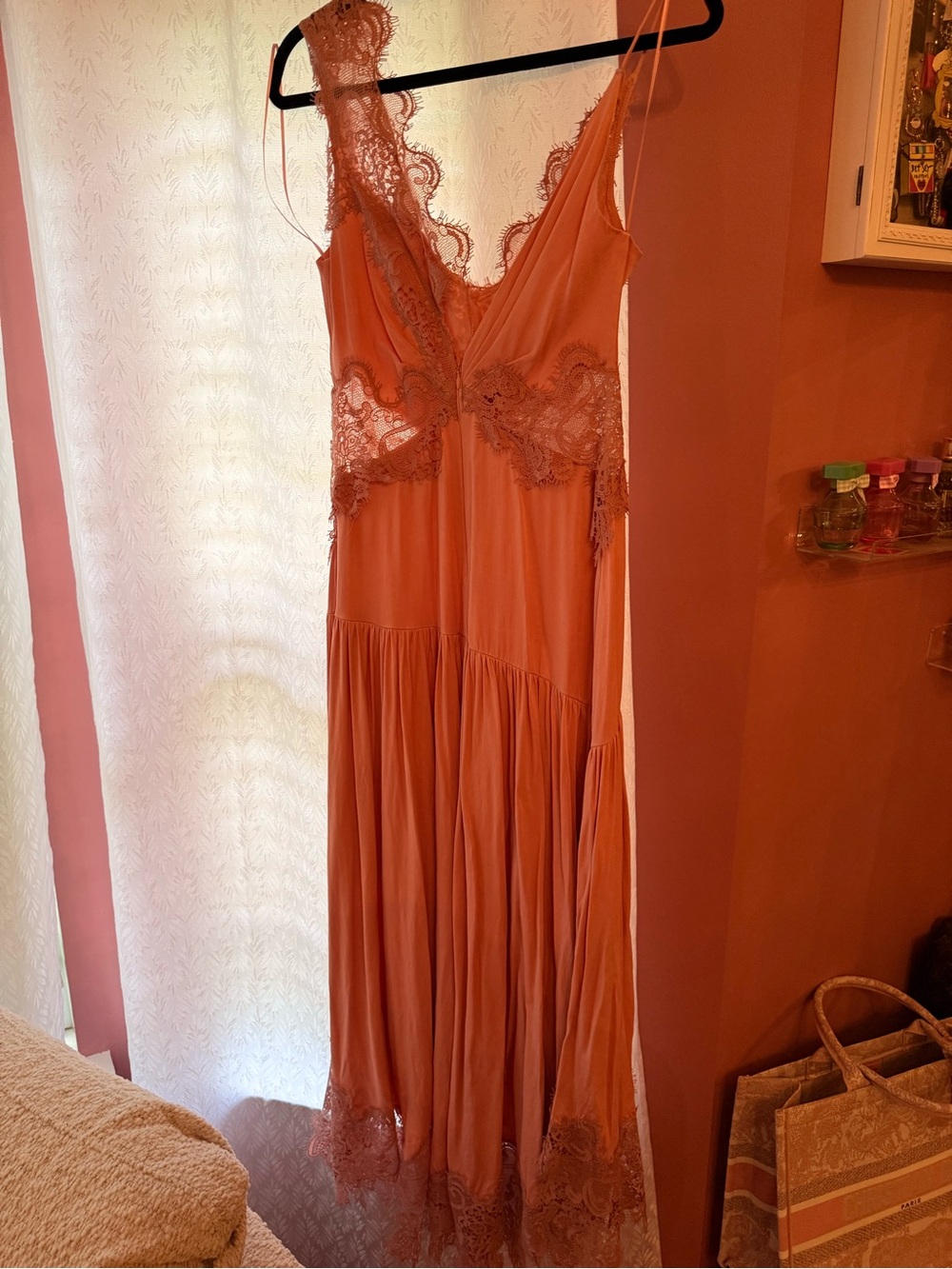Anthropologie BHLDN Evelyn Lace V-neck High-low Midi Dress - Picture 6 of 8
